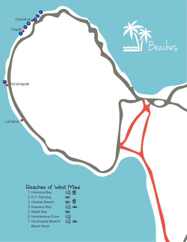 Maui Travel Guide Itinerary Maui Beaches Map
